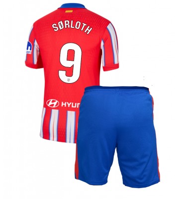 Atletico Madrid Alexander Sorloth #9 Primera Equipación Niños 2024-25 Manga Corta (+ Pantalones cortos)